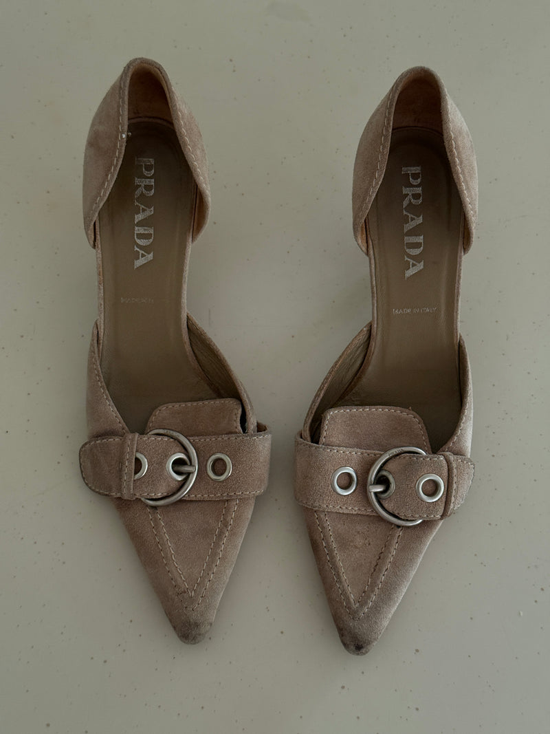 Prada Suede Heels (38)