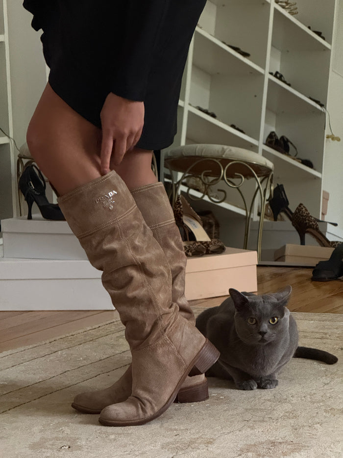 Prada Suede Boots (37)