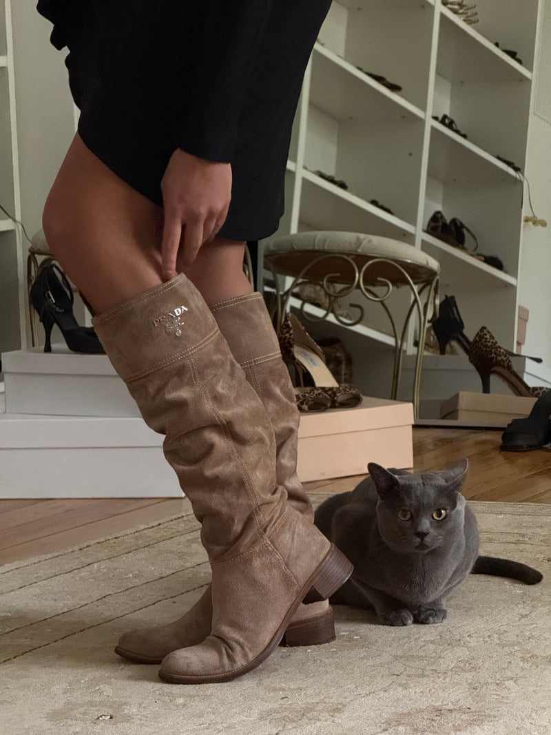 Prada Suede Boots (37)