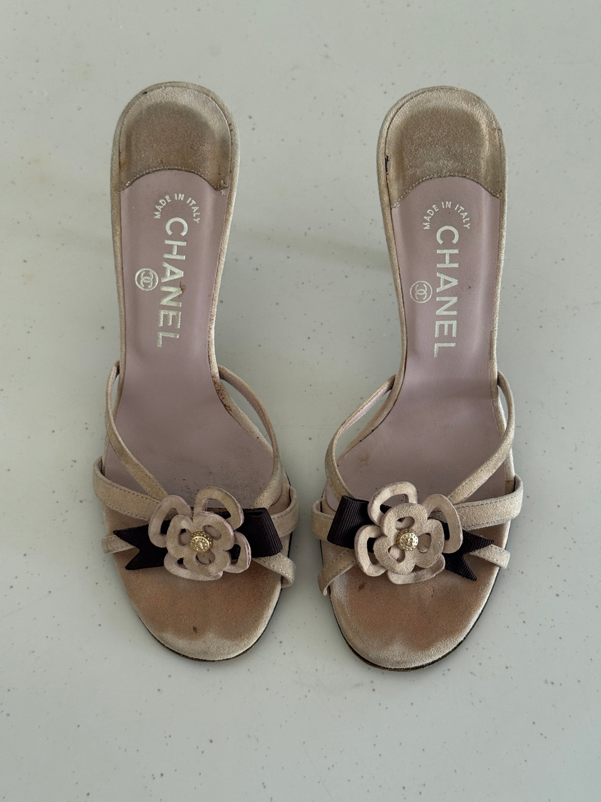 Chanel Floral Mules (38)