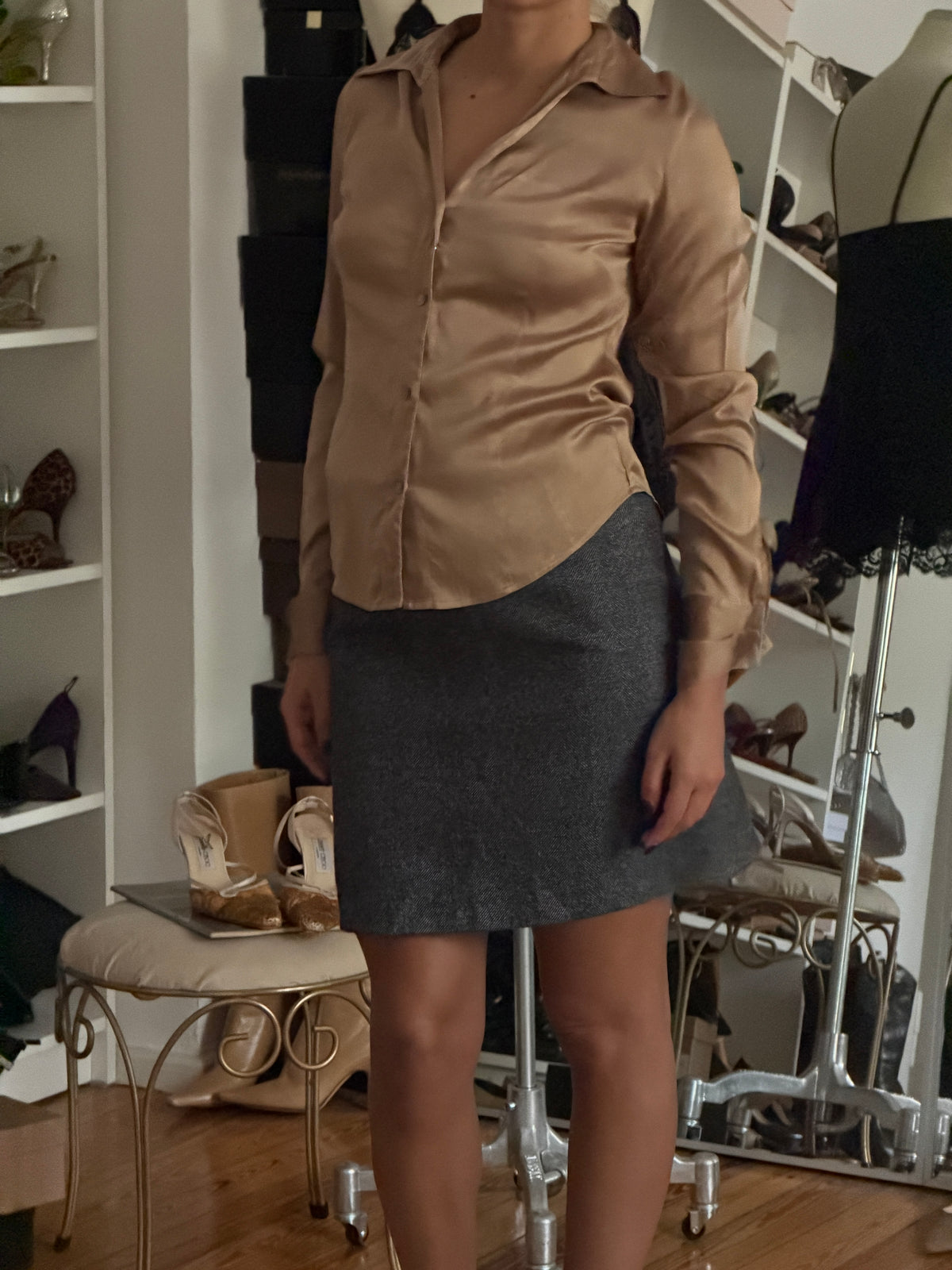 Silk Button Blouse (s)