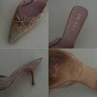 Prada Suede Mules (40)