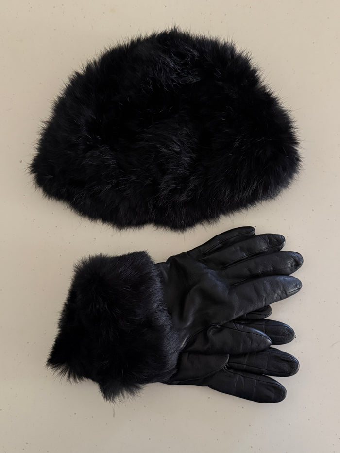 Vintage Hat & Gloves Set
