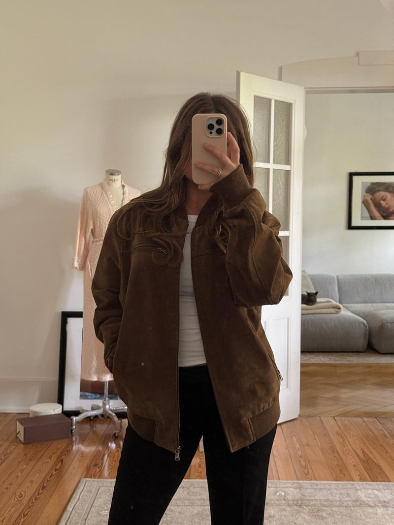 Suede Leather Jacket (l)