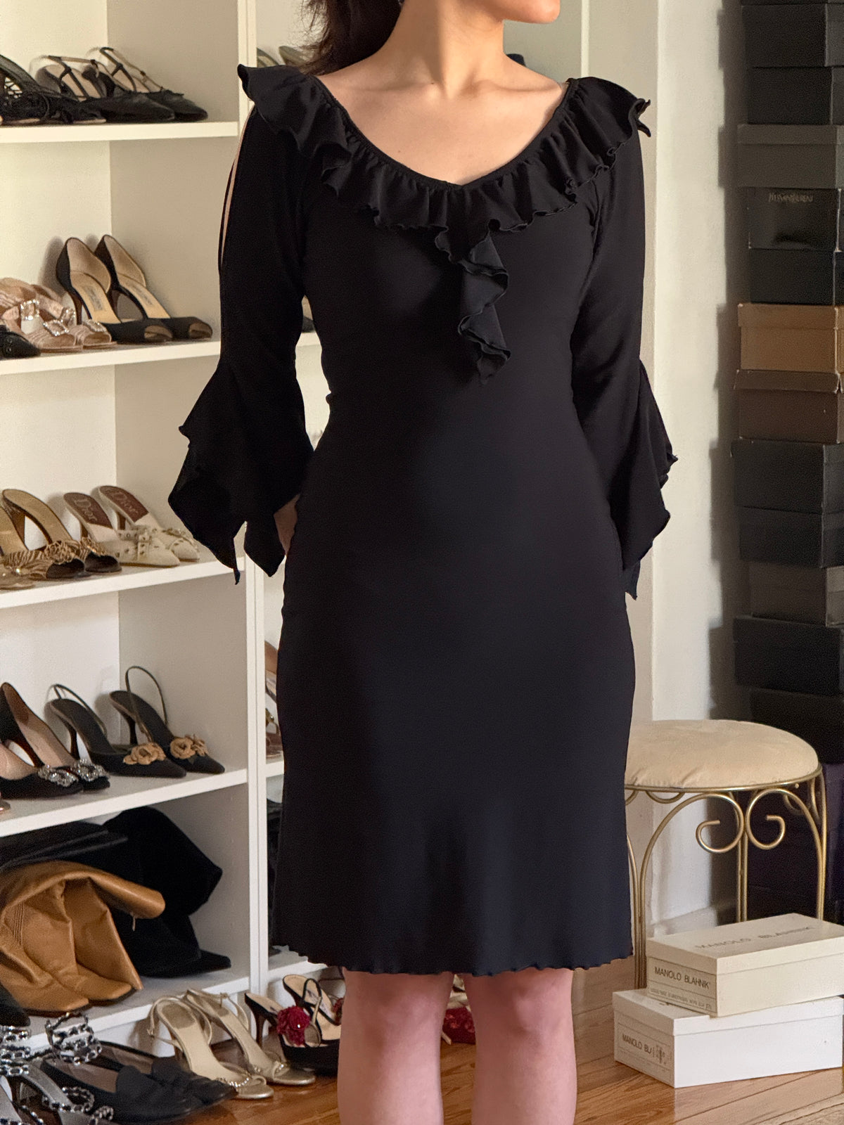 Vintage Ruffle Dress (m)