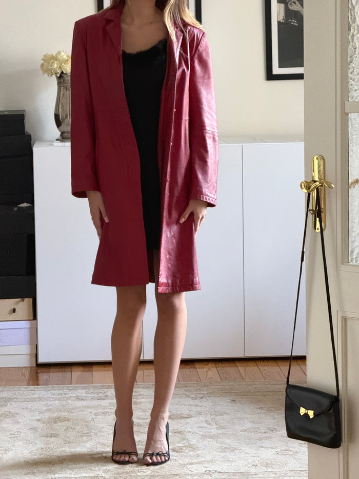 Vintage Leather Coat (l)