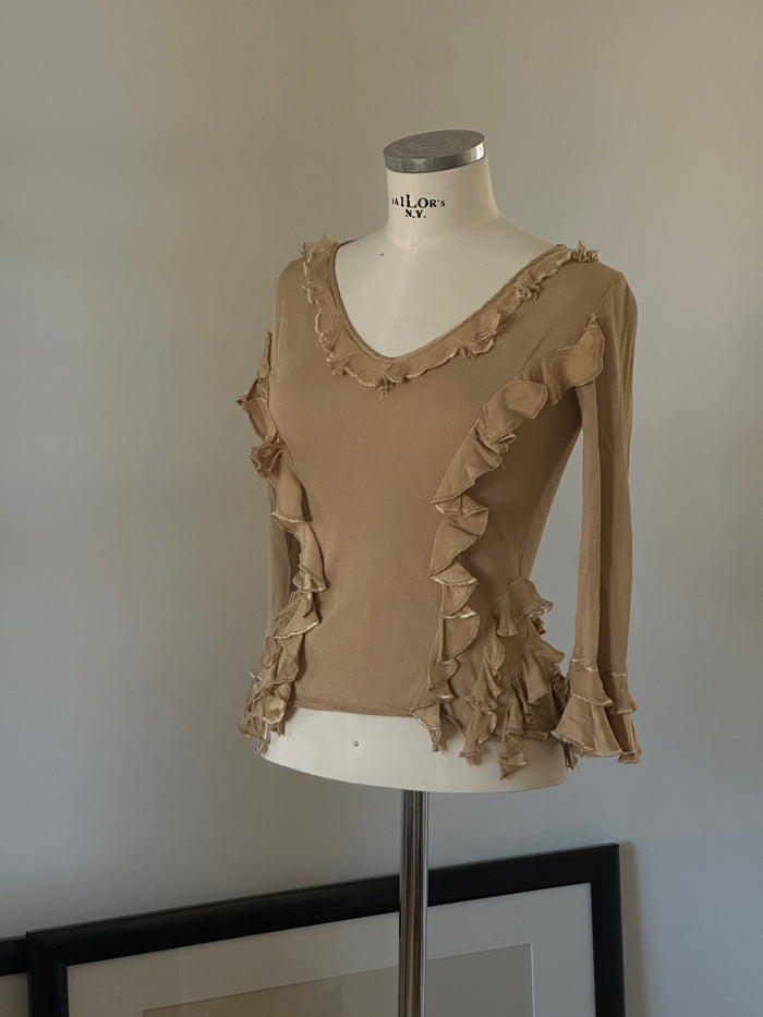 100% Silk Ruffle Top (s)