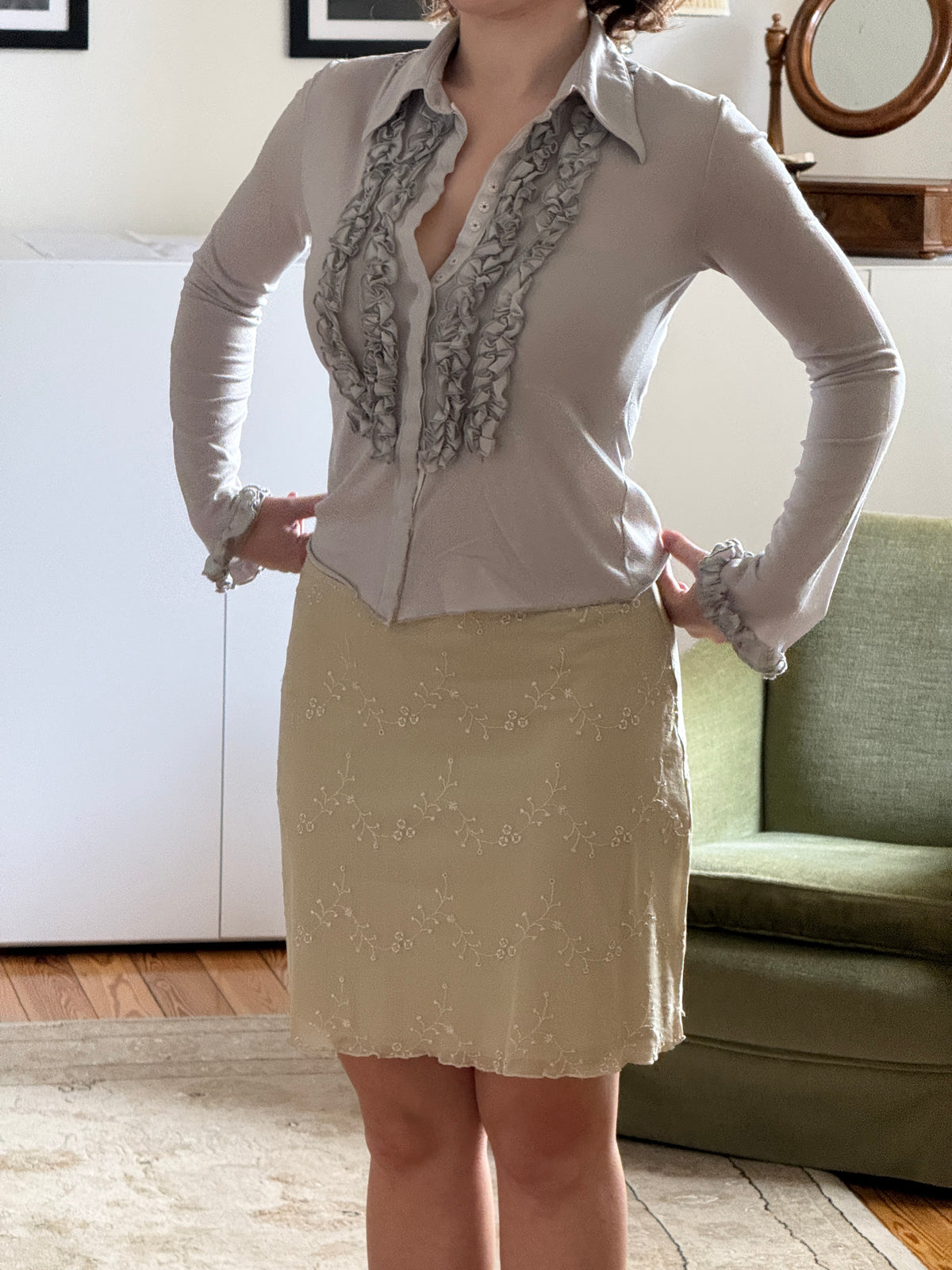 Mesh Ruffle Top (xs)