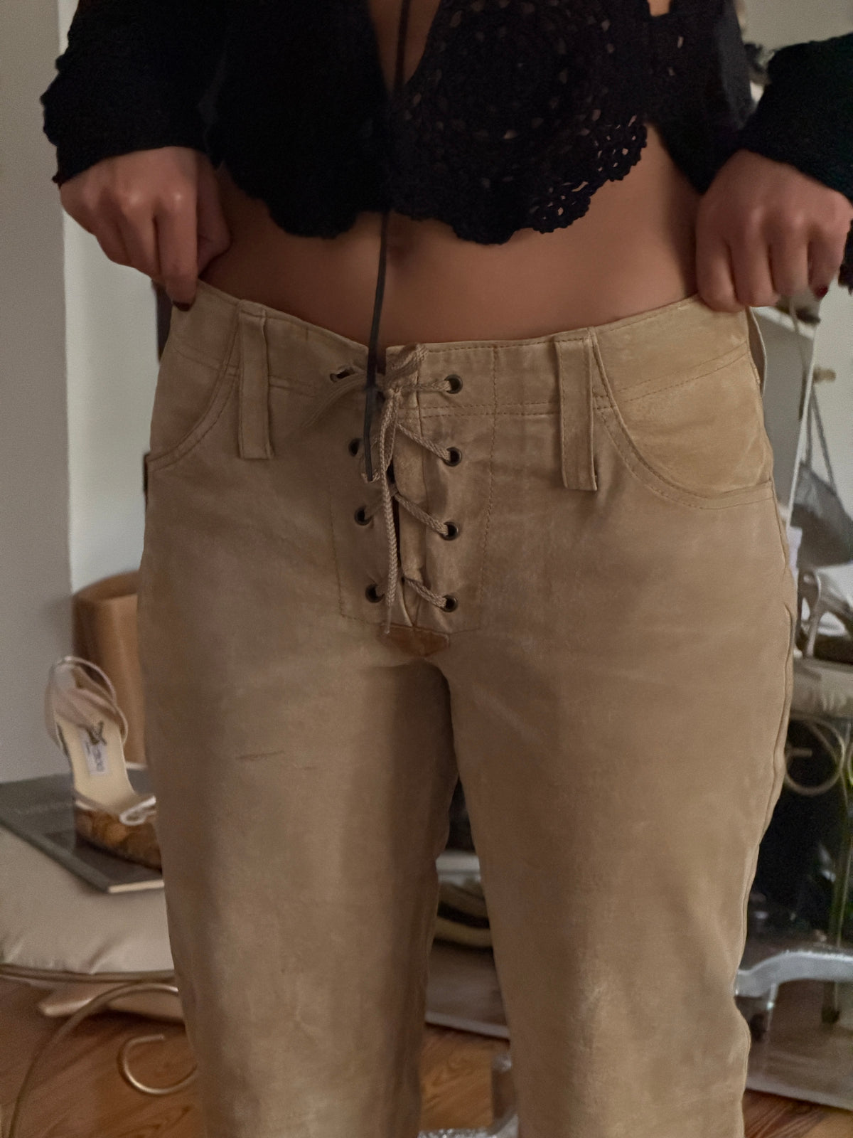 Suede Leather Pants (s)