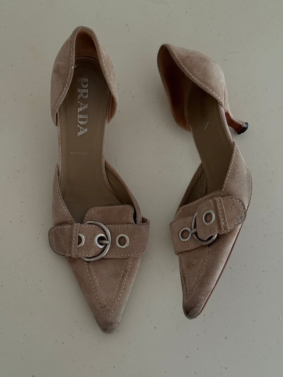 Prada Suede Heels (38)
