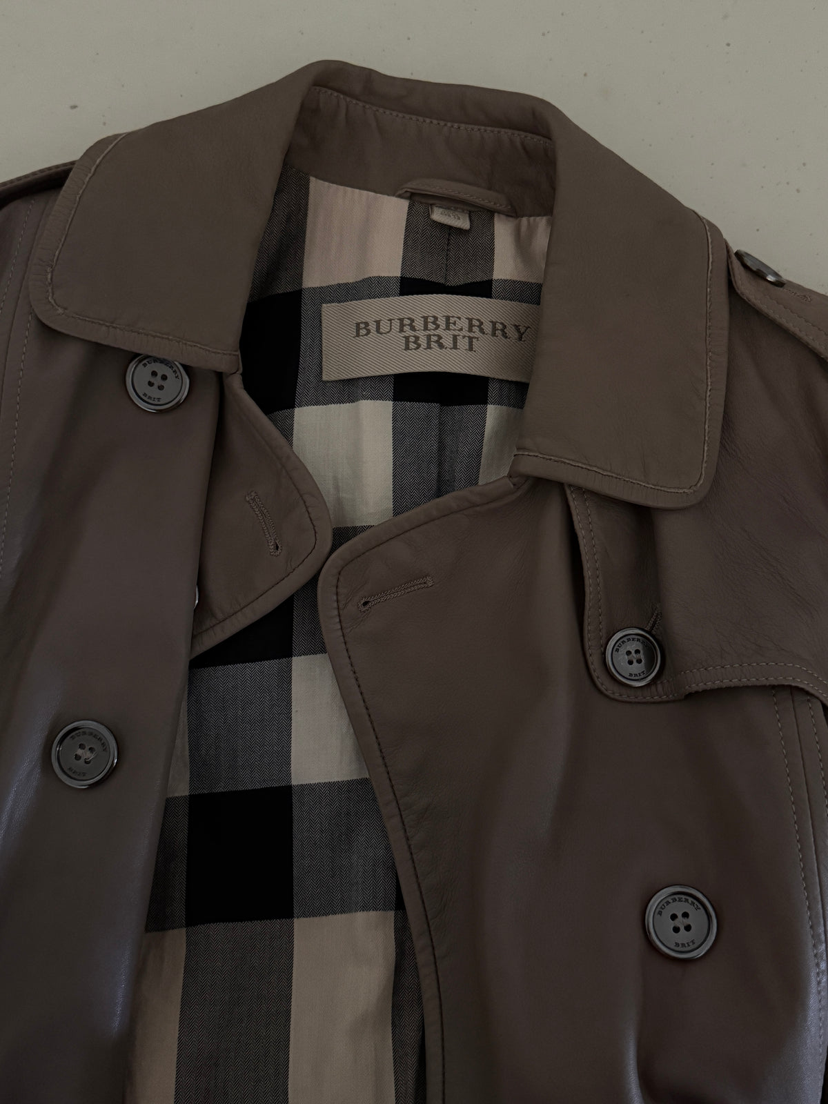 Burberry Leather Jacket (xs)