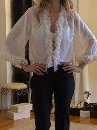 Vintage Ruffle Blouse (m)