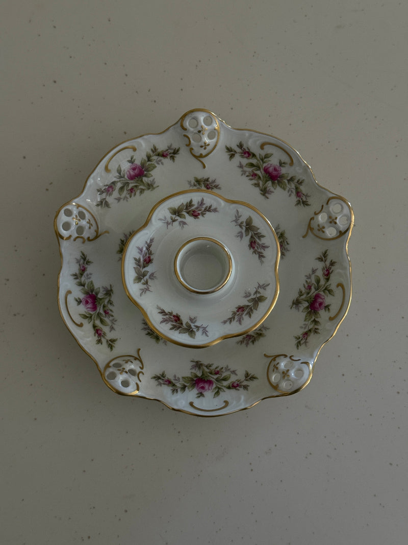 Vintage Plate & Candle