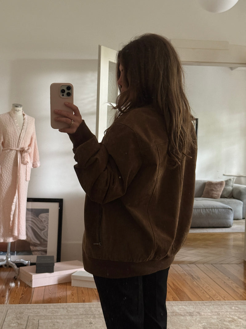 Suede Leather Jacket (l)