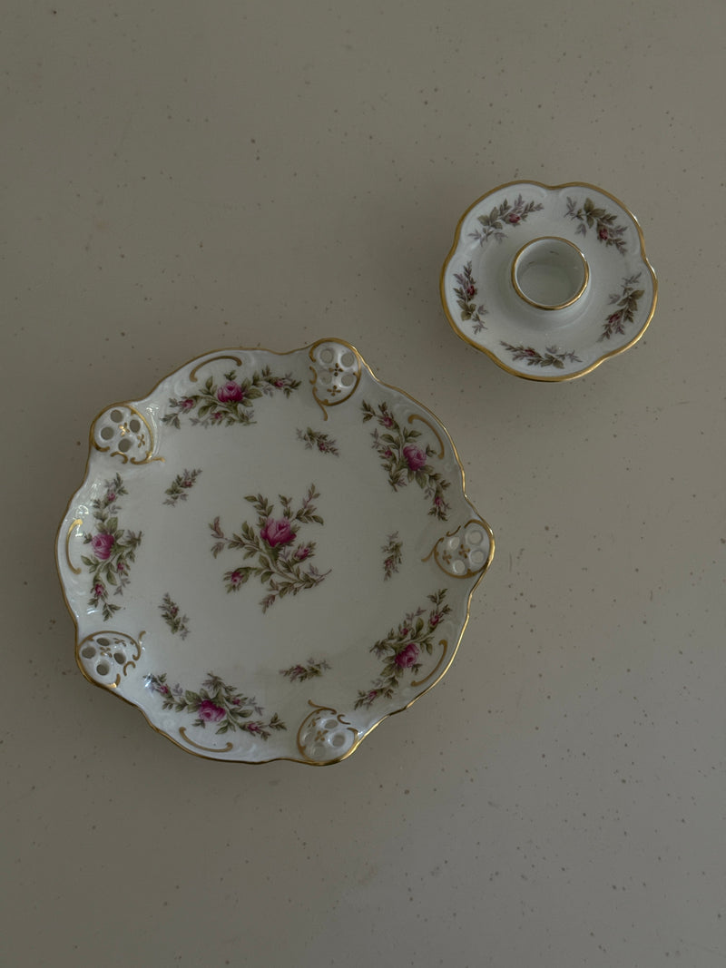 Vintage Plate & Candle