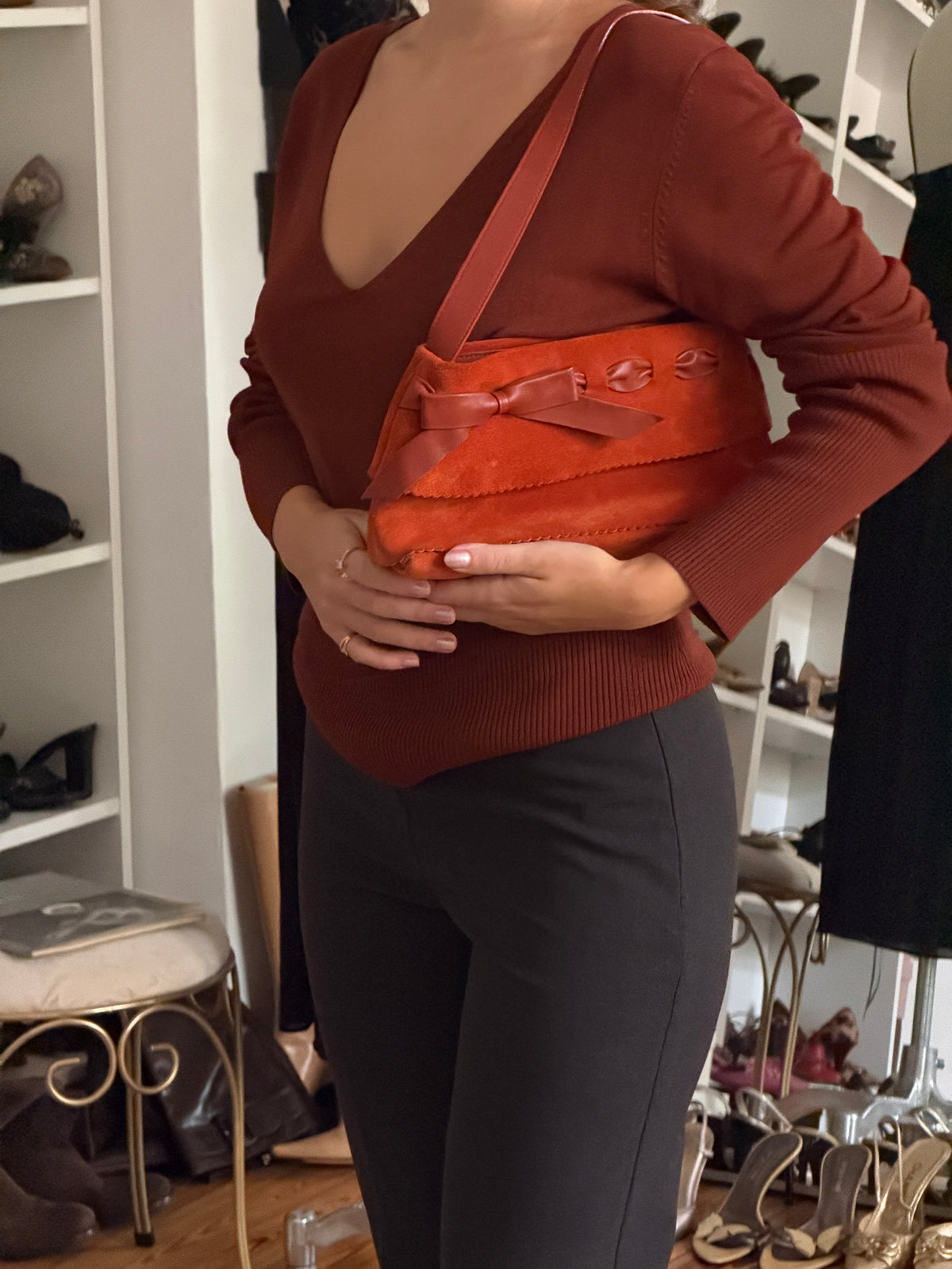 Furla Suede Bag