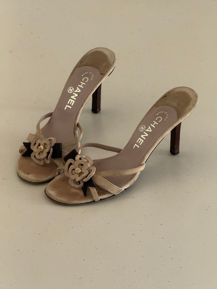 Chanel Floral Mules (38)