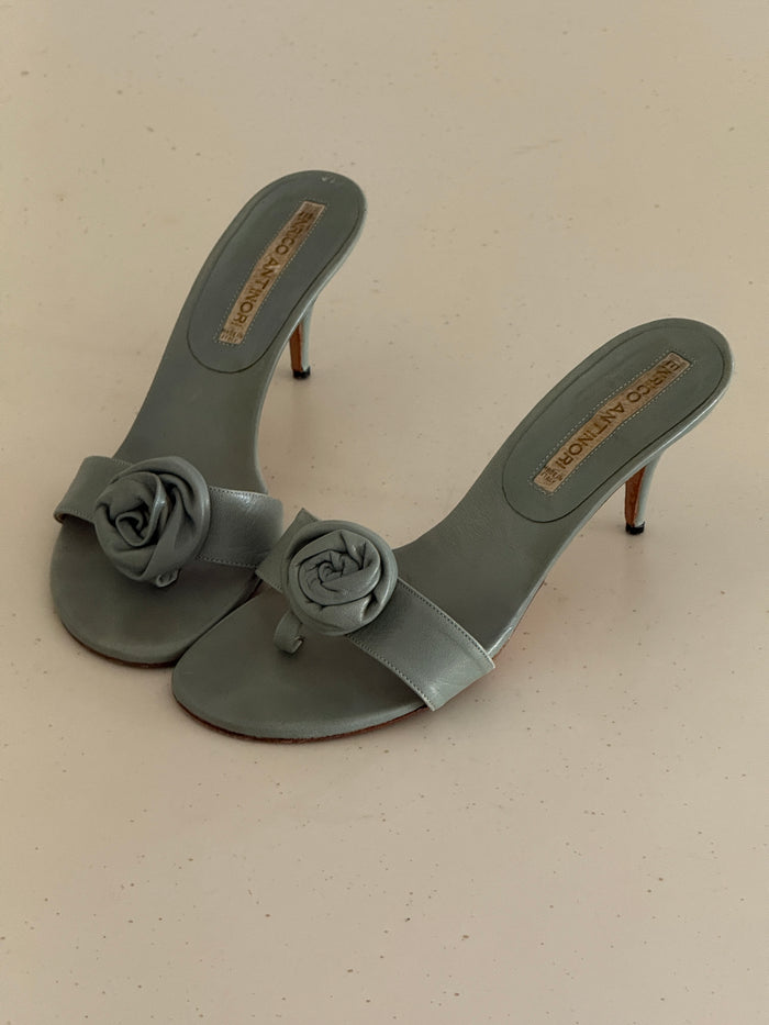 Vintage Floral Mules (38,5)