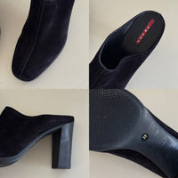 Prada Suede Mules (39)