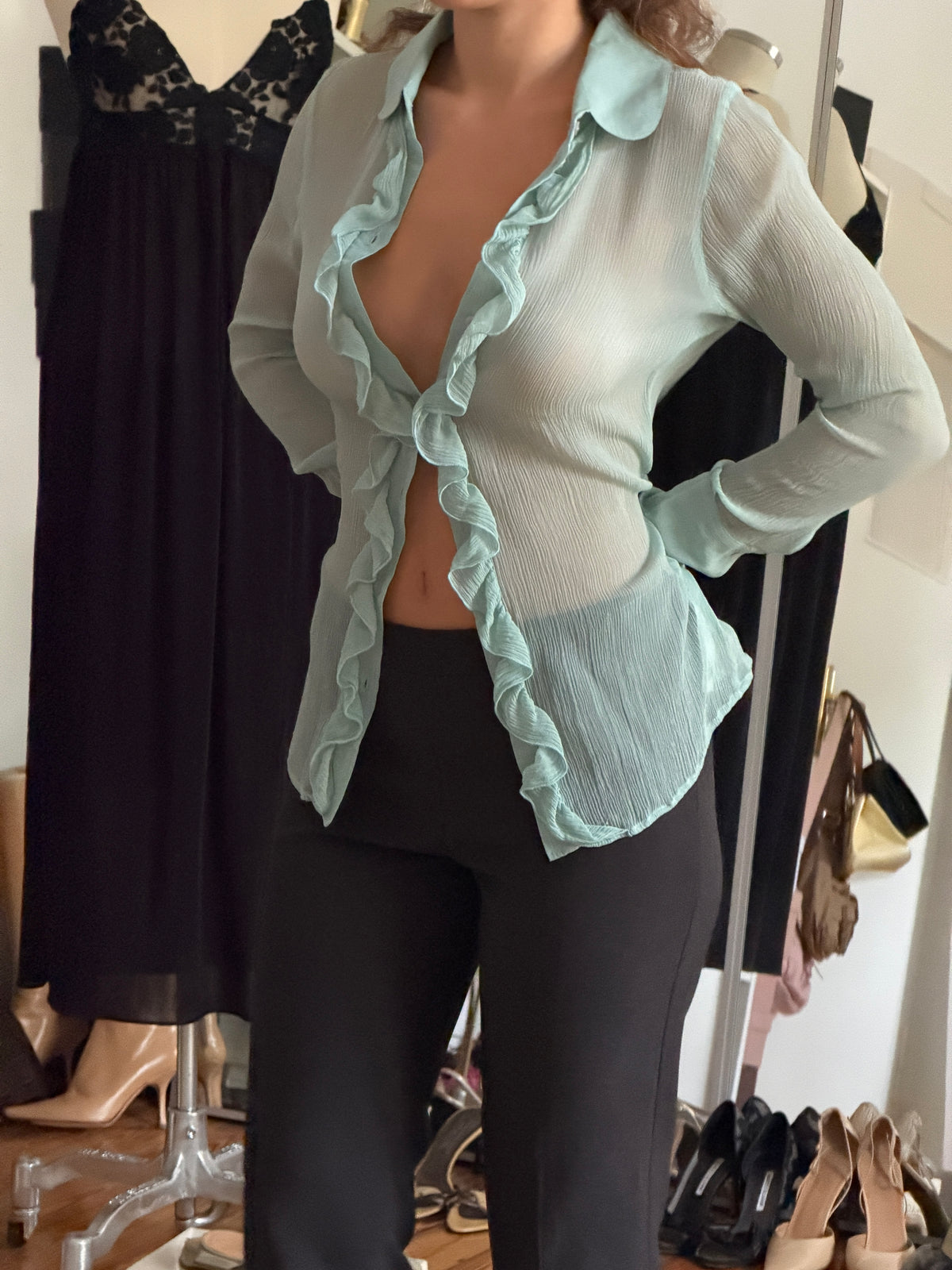 Silk Ruffle Blouse (s)