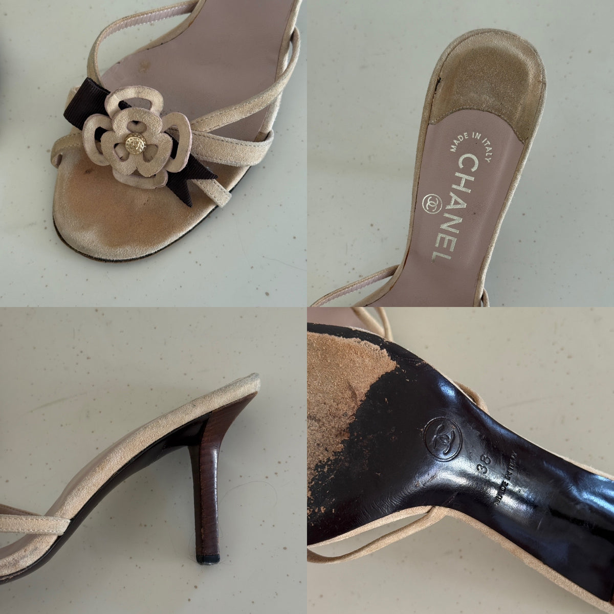 Chanel Floral Mules (38)