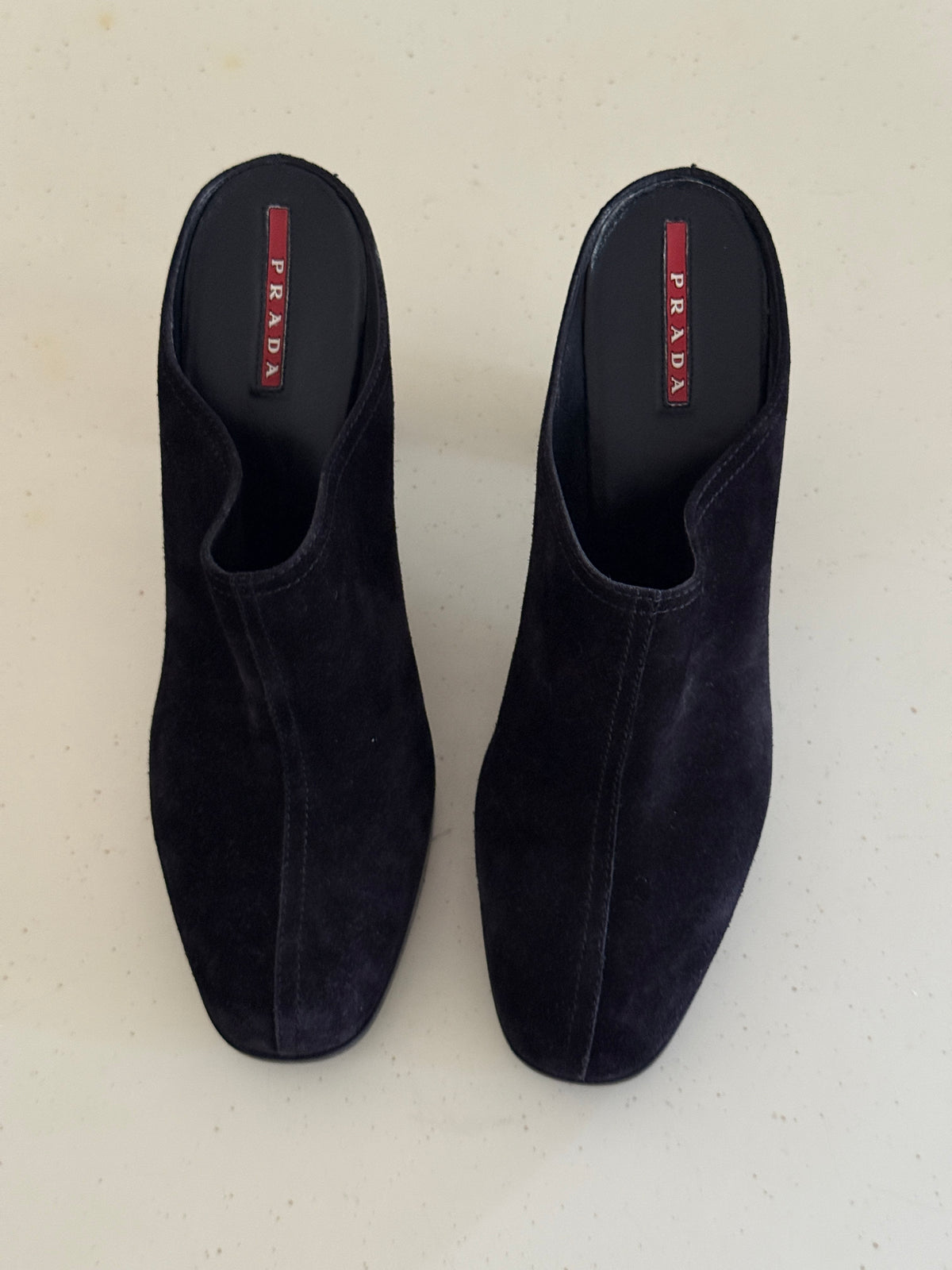 Prada Suede Mules (39)