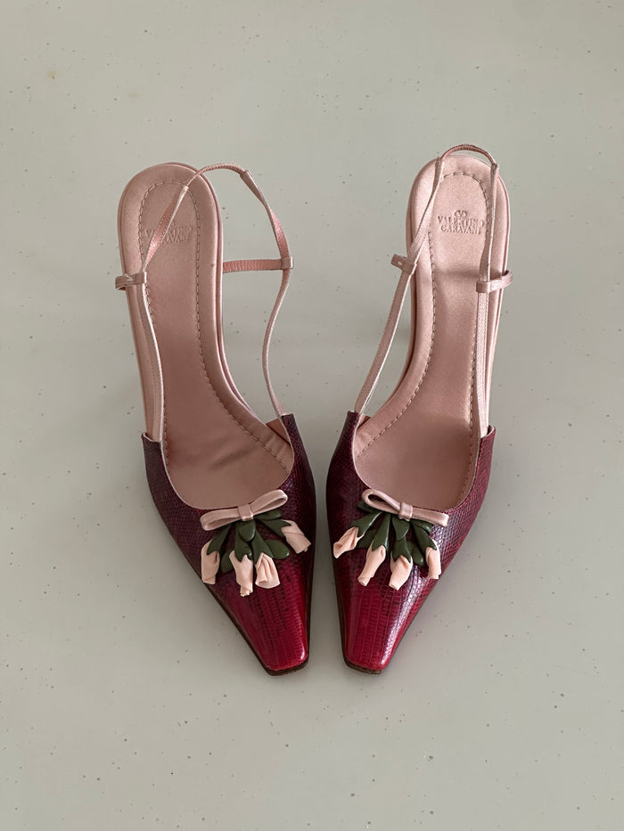 Floral Valentino Heels (38)