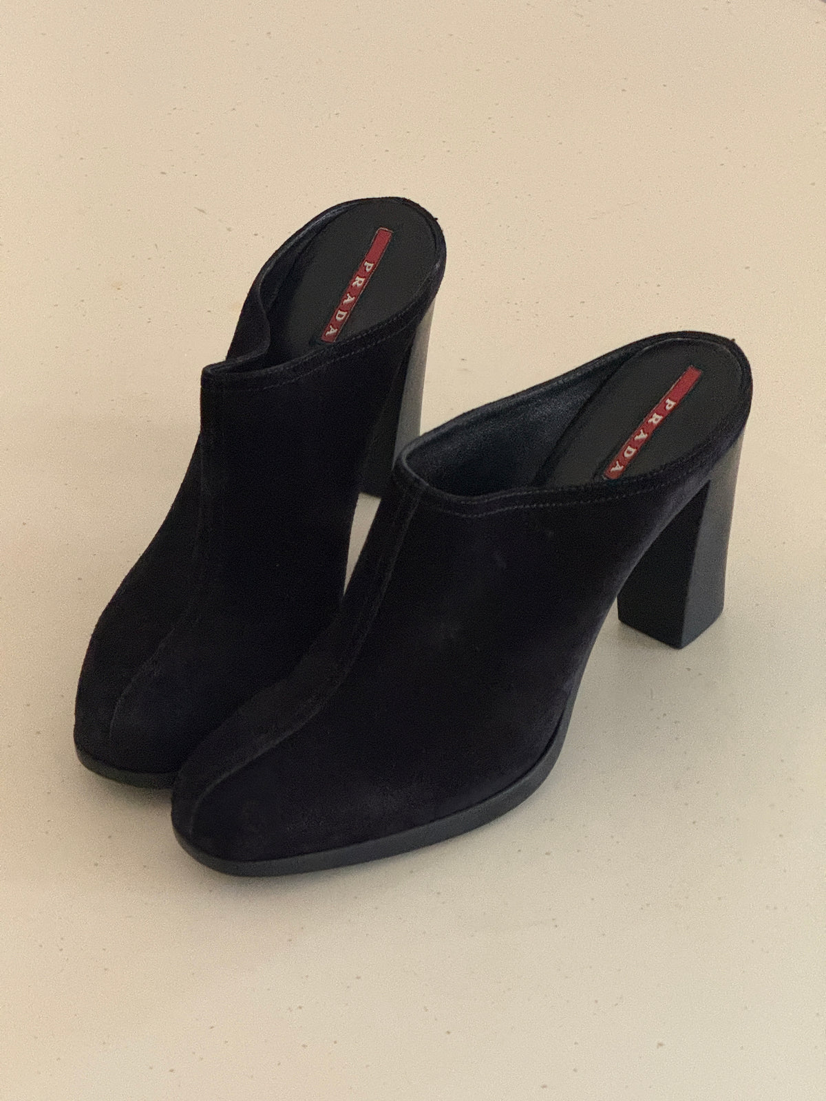 Prada Suede Mules (39)