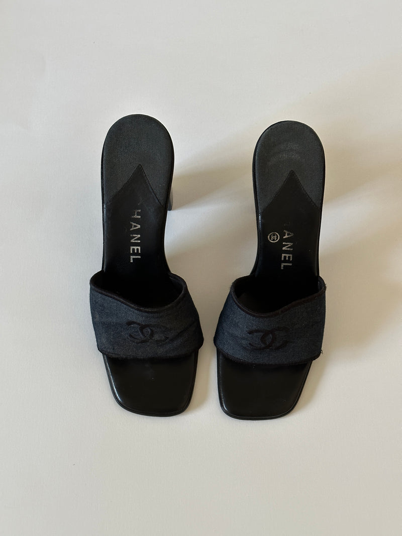 Chanel Denim Mules (36,5)