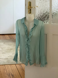 Silk Ruffle Blouse (s)