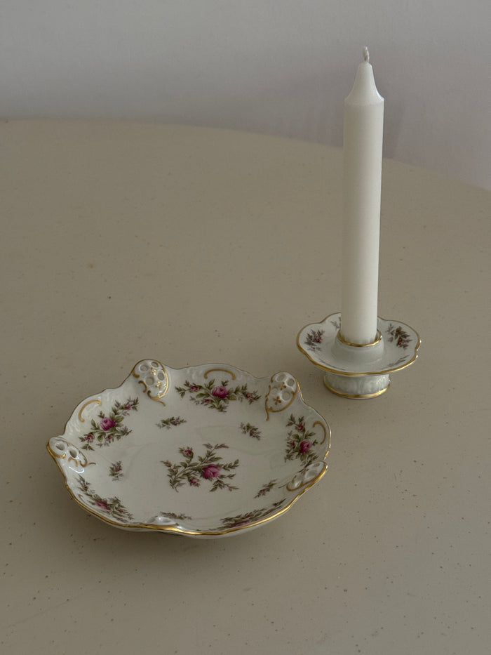Vintage Plate & Candle