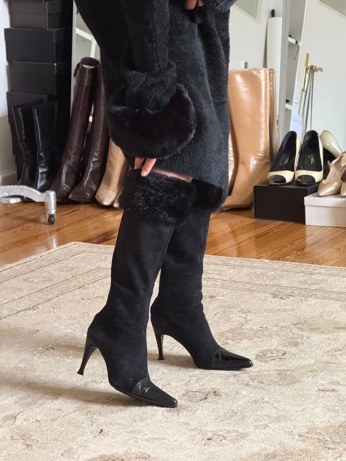 Sergio Rossi Fur Boots (35,5)