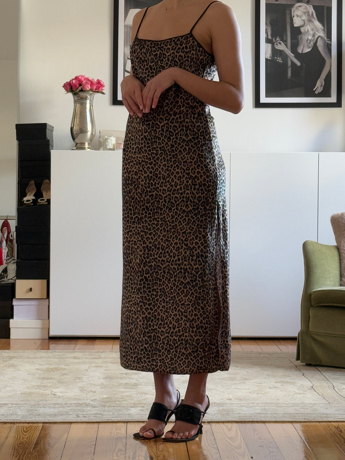 Vintage Leo Midi Dress (m)