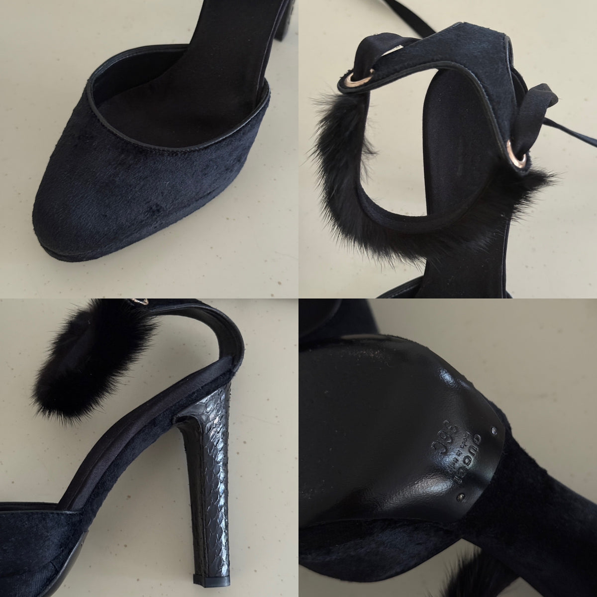 Gucci Velvet Heels (36)