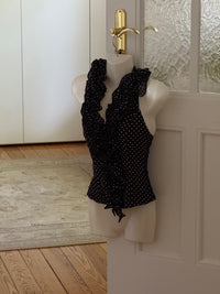Polka Dot Ruffle Top (s)