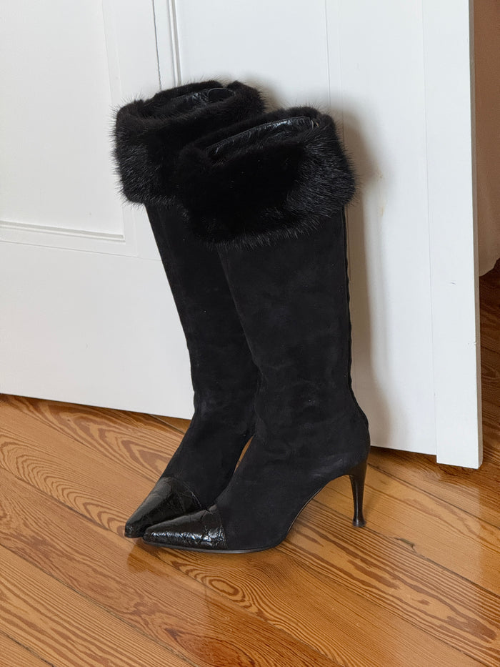 Sergio Rossi Fur Boots (35,5)