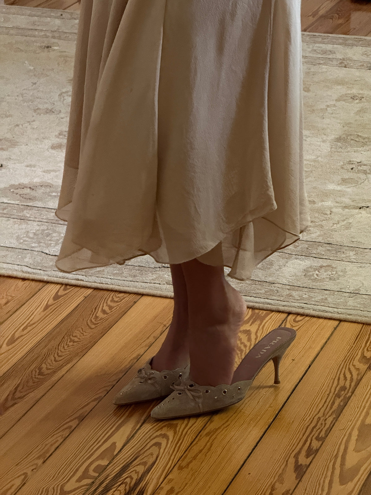 Prada Suede Mules (40)