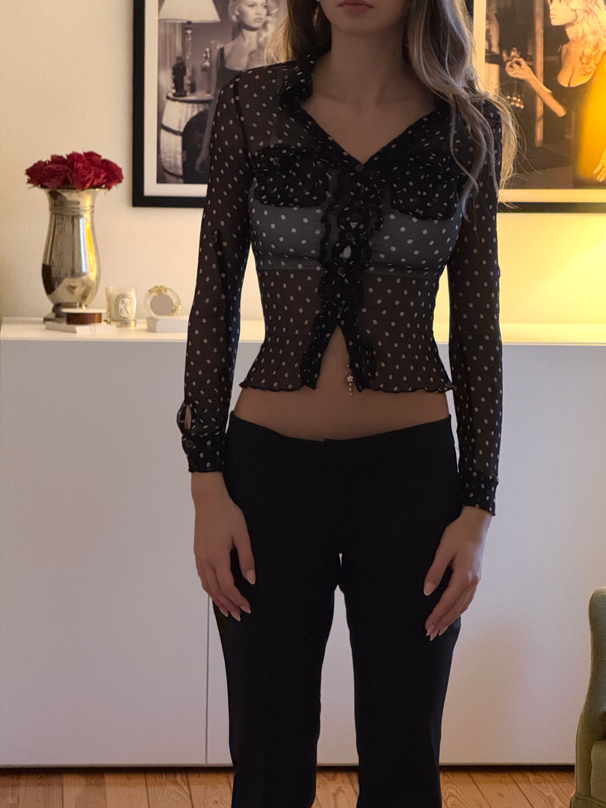 Vintage Sheer Blouse (xs)