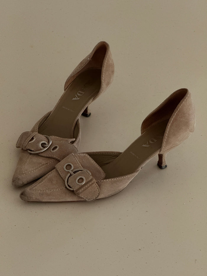 Prada Suede Heels (38)