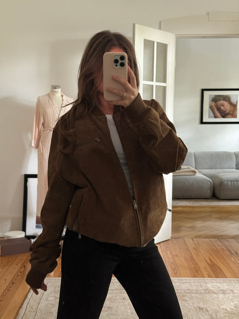 Suede Leather Jacket (l)