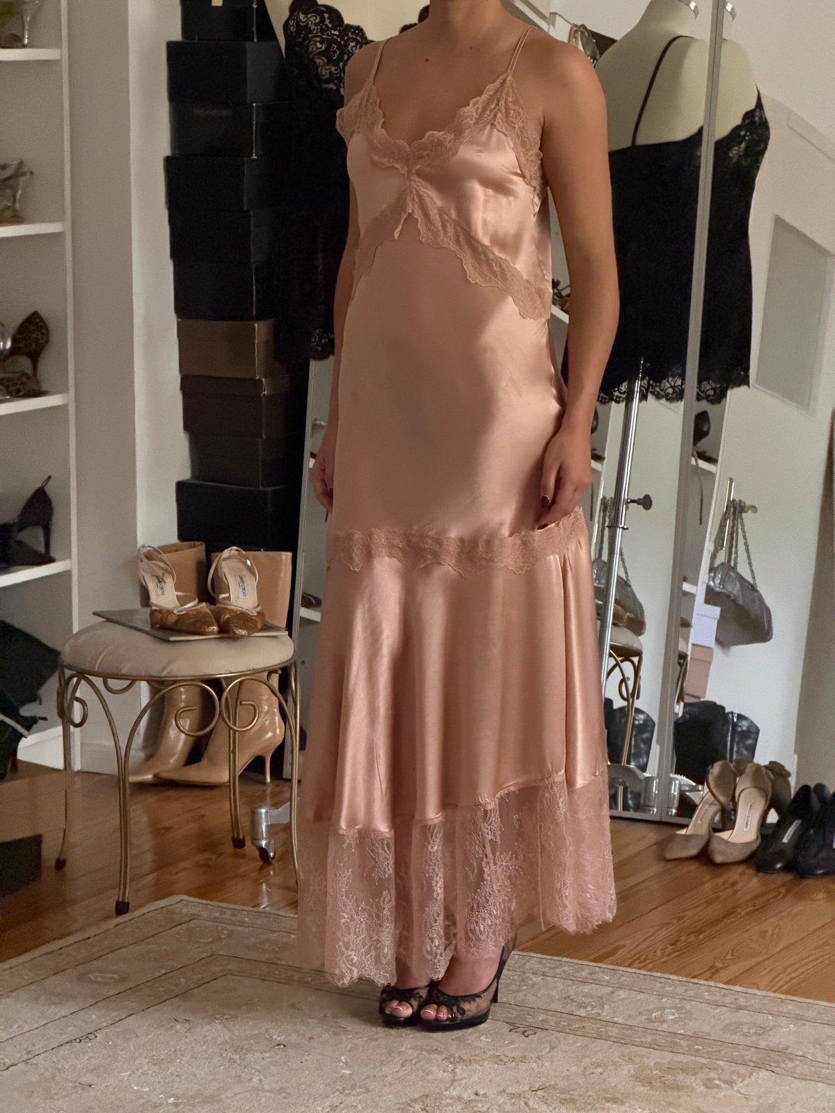 Lace Satin Dress (s)