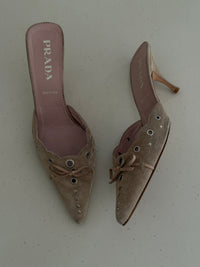 Prada Suede Mules (40)