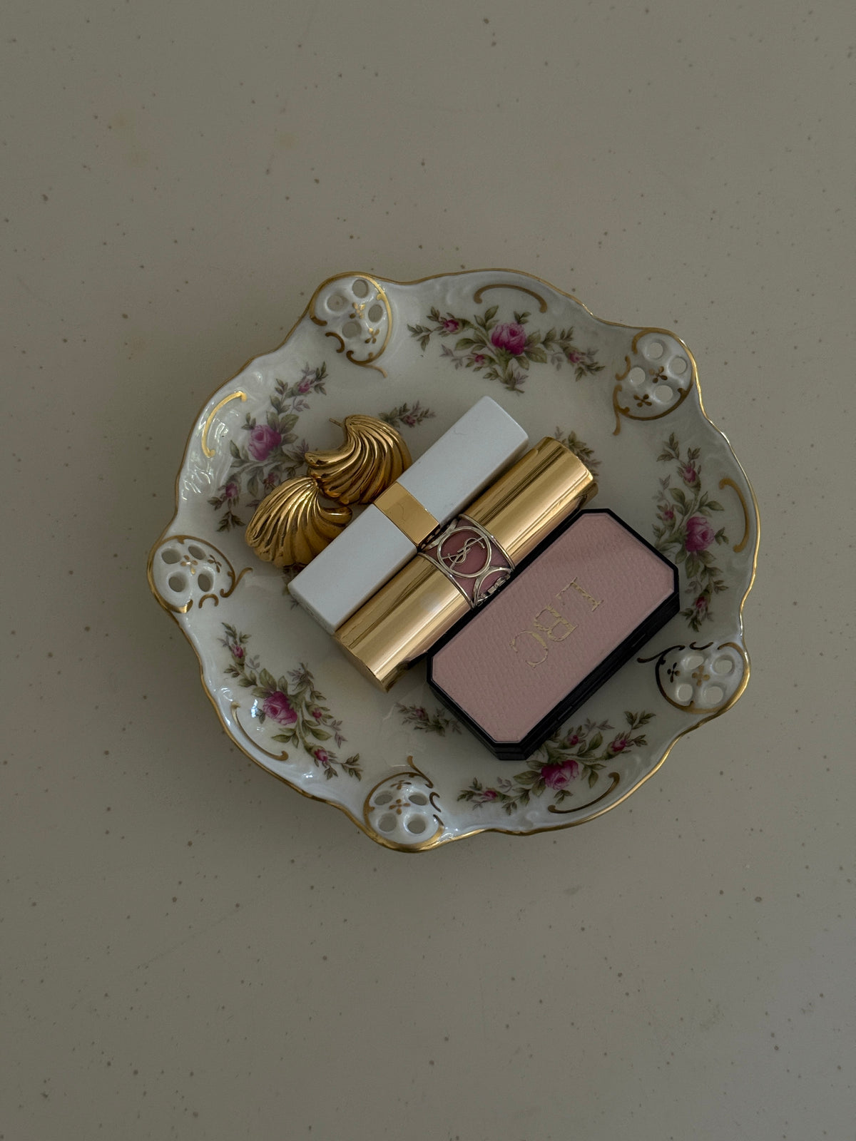 Vintage Plate & Candle