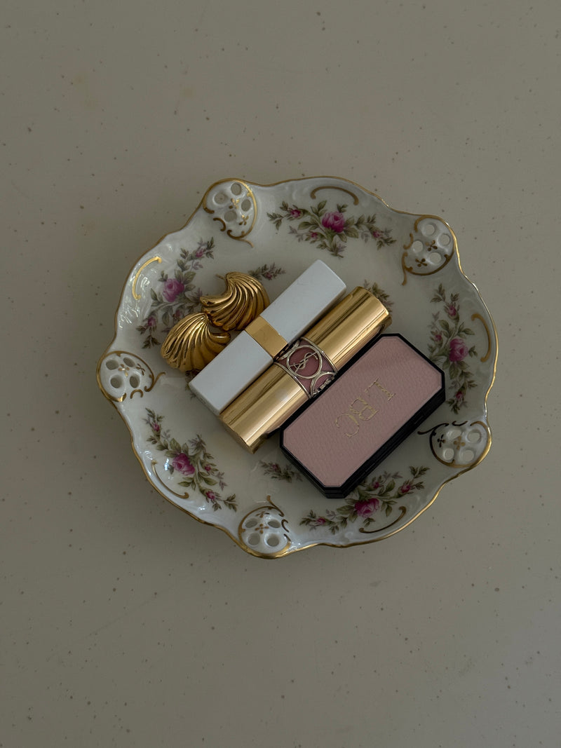 Vintage Plate & Candle