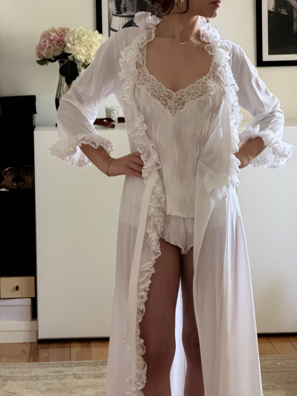 Vintage Ruffle Robe (s)