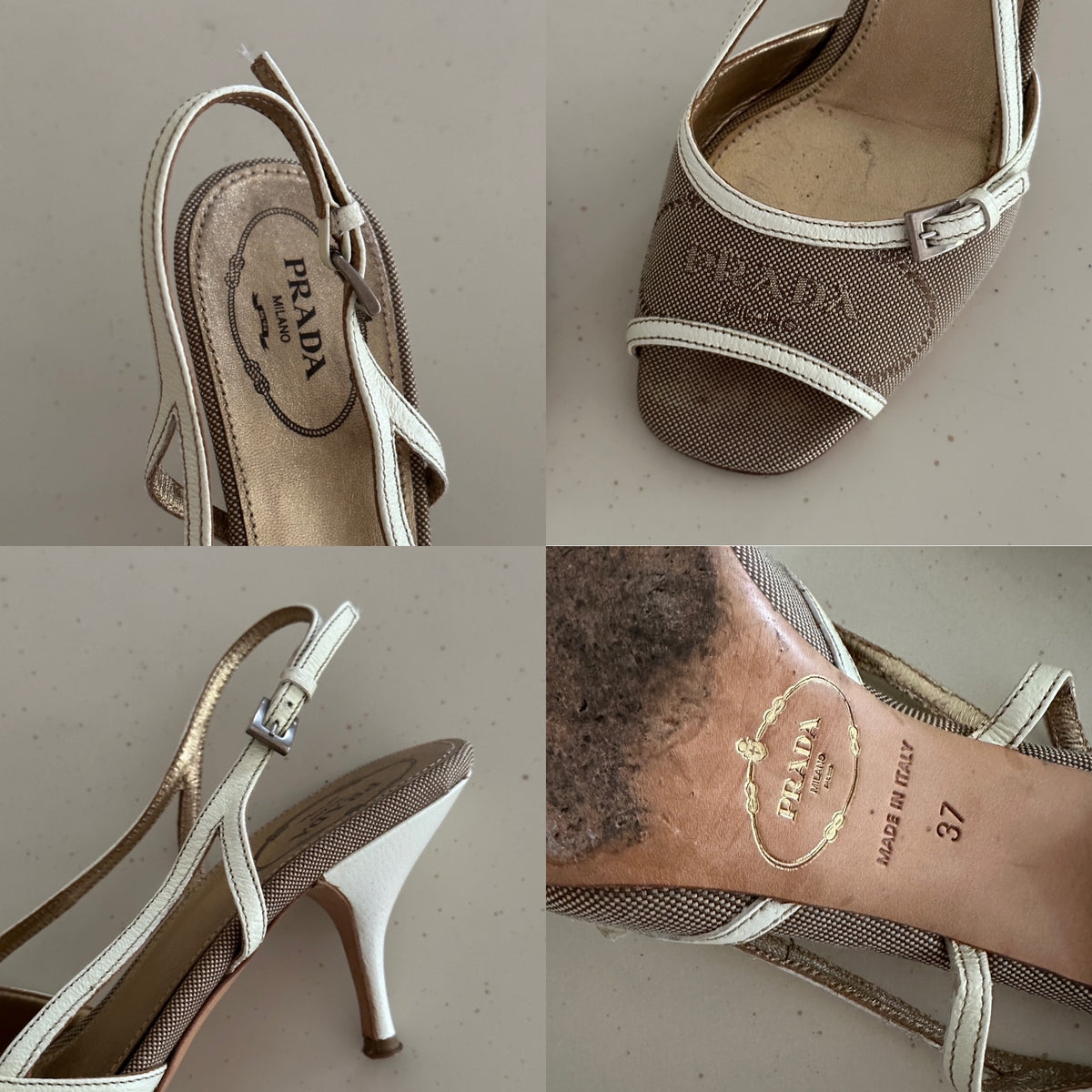 Prada Jacquard Heels (37)