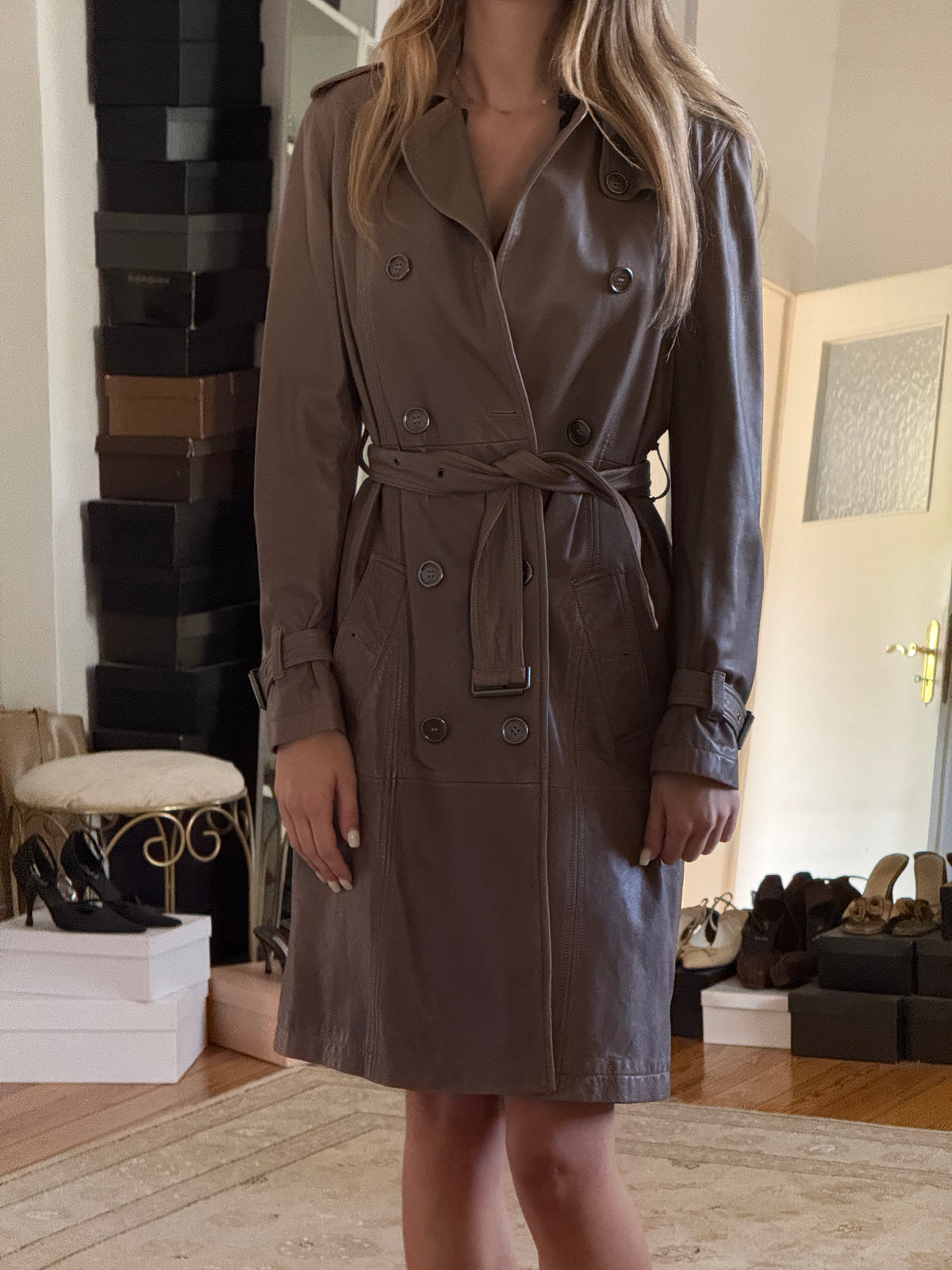 Burberry Leather Jacket (xs)