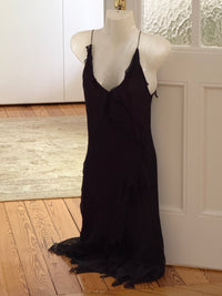 Vintage Silk Ruffle Dress (s)