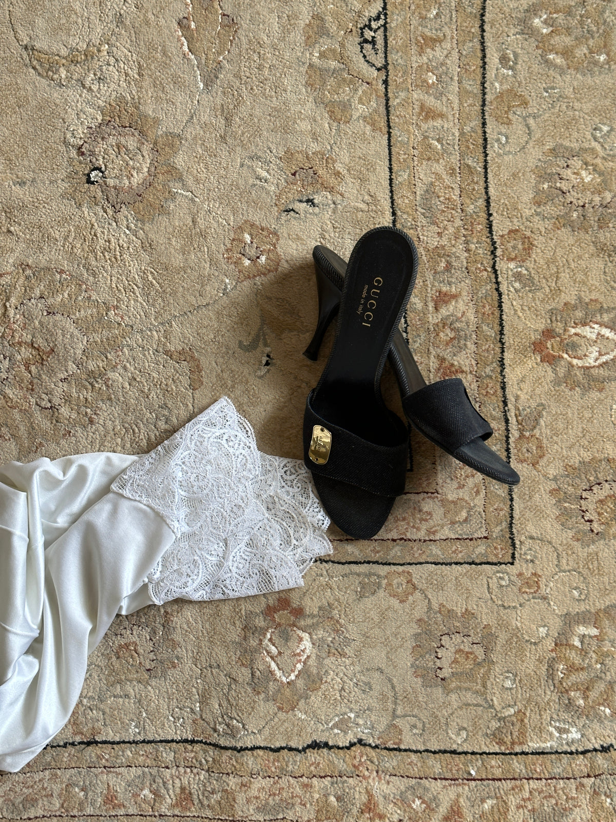 Gucci denim mules Clearance